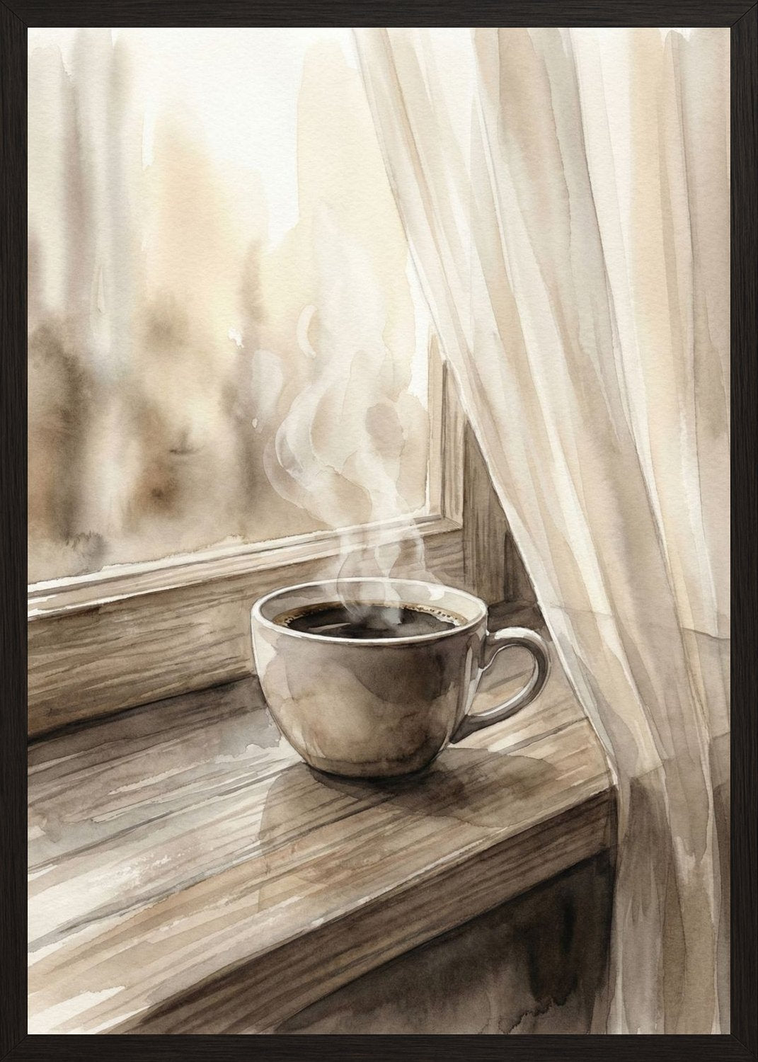 Poster in oak frame