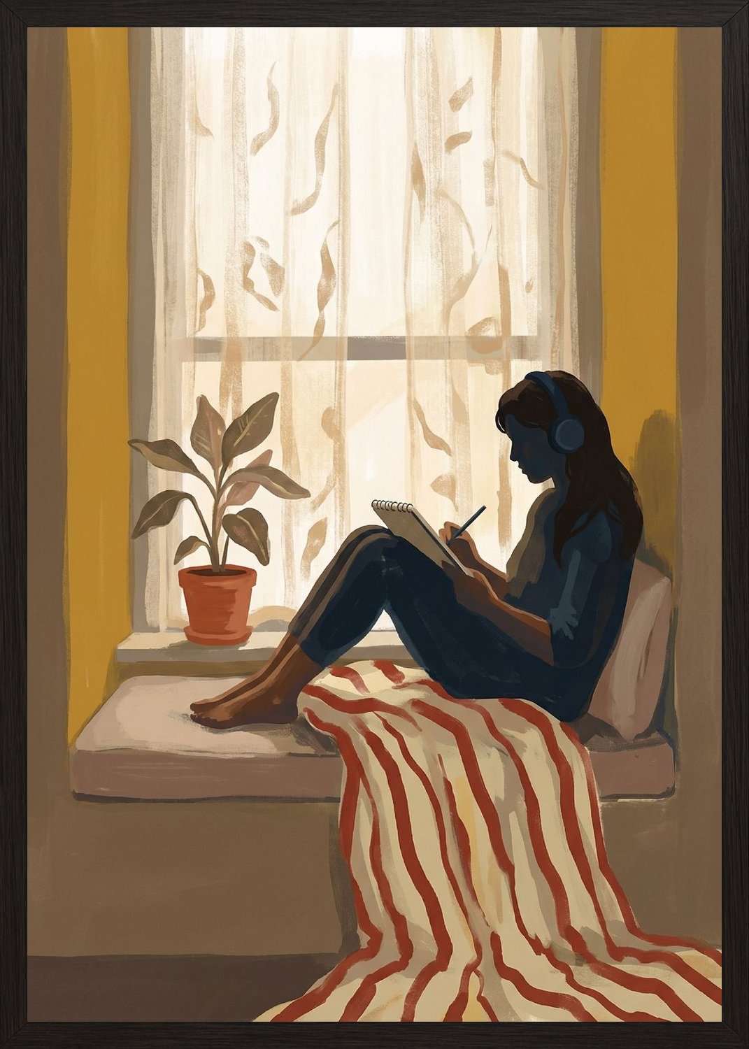 Poster in black frame