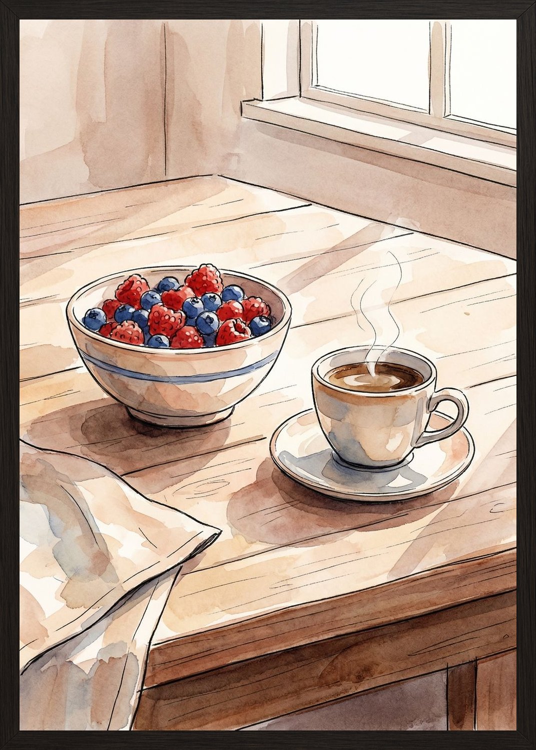 Poster in black frame