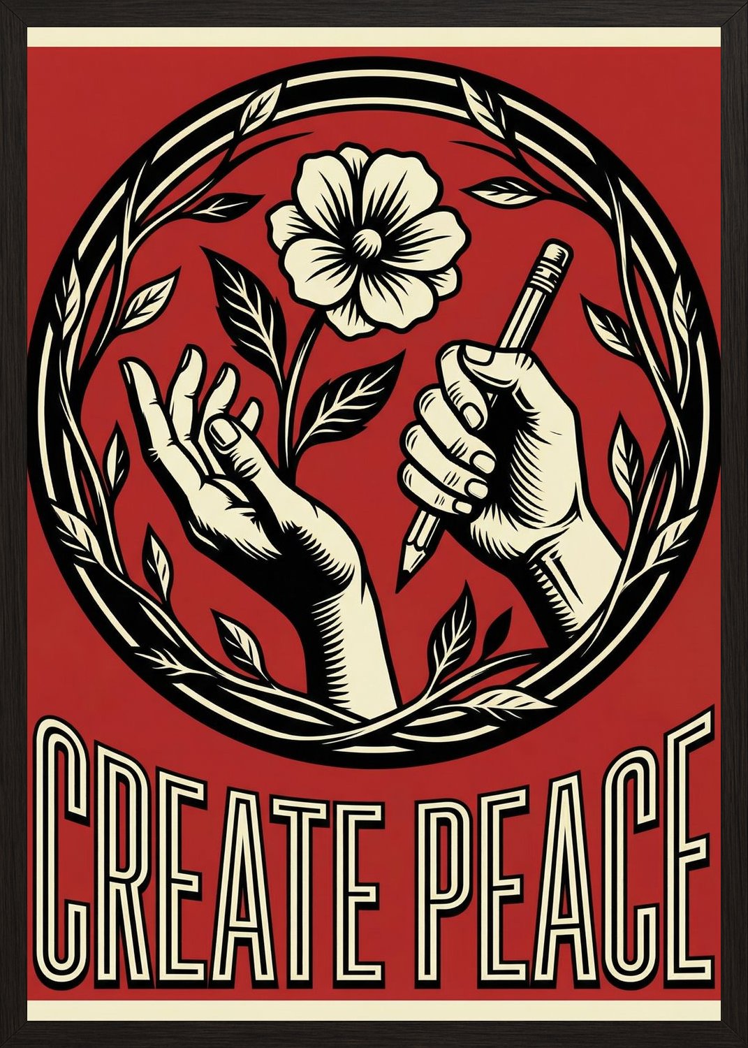 Poster in oak frame