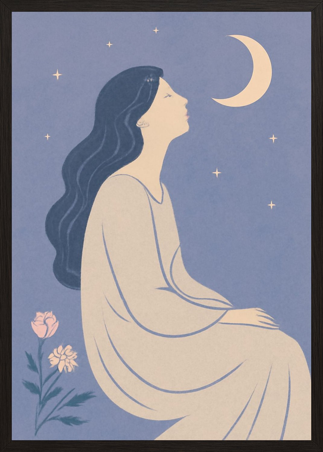 Poster in black frame