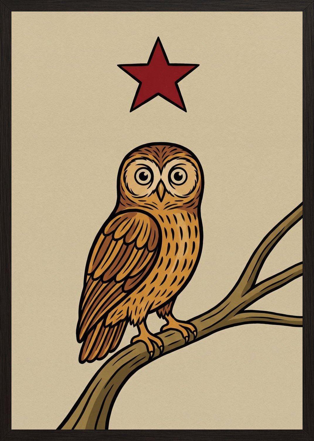Poster in oak frame