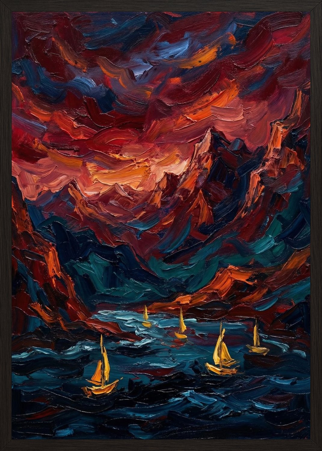 Poster in oak frame