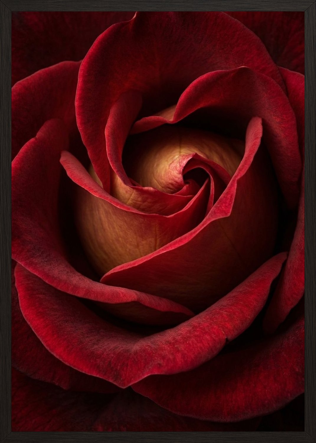 Poster in black frame