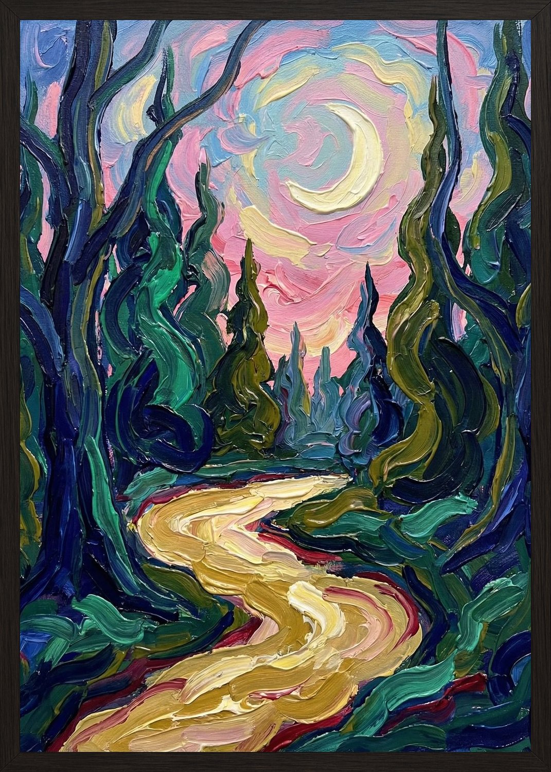 Poster in black frame