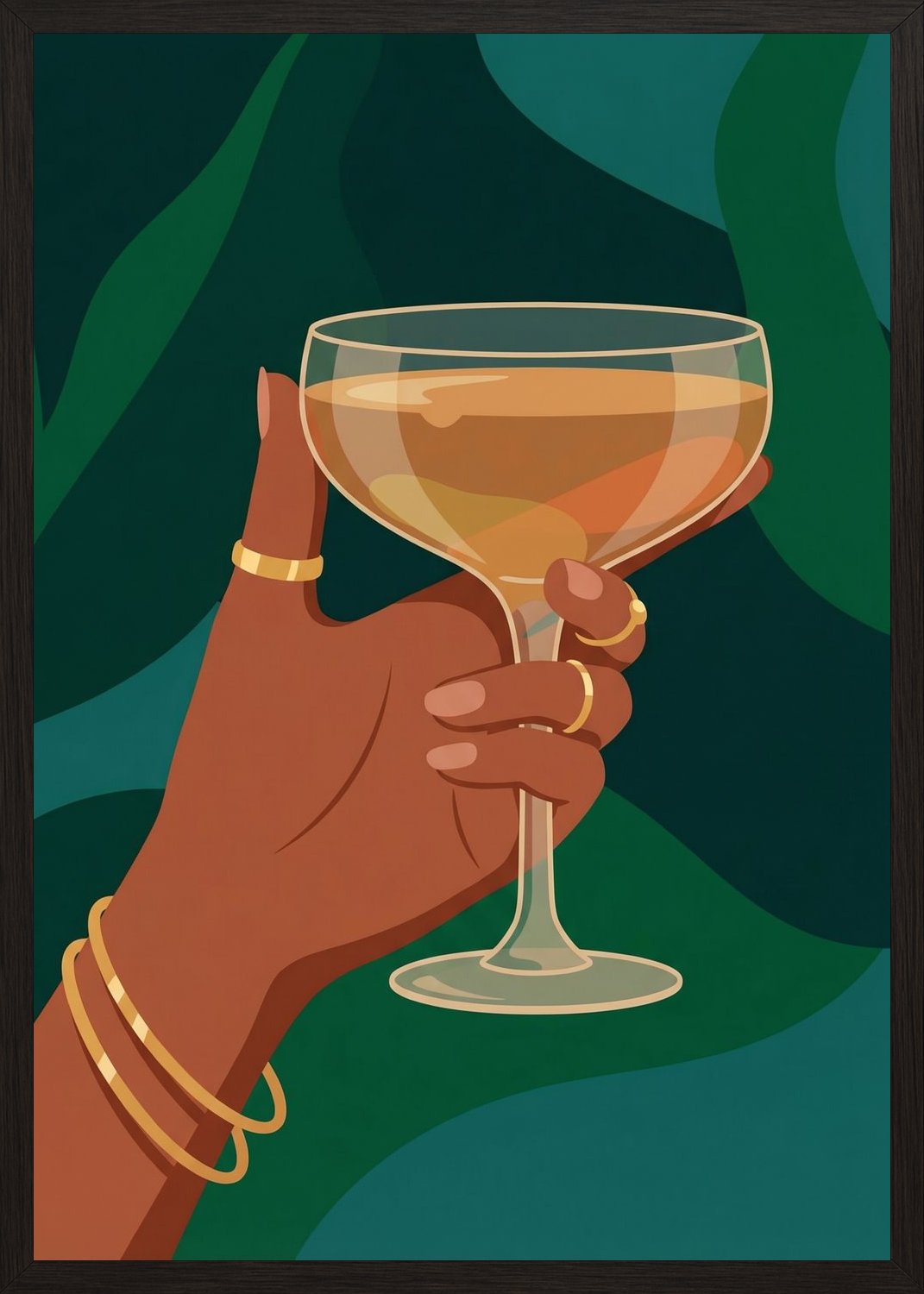 Poster in oak frame