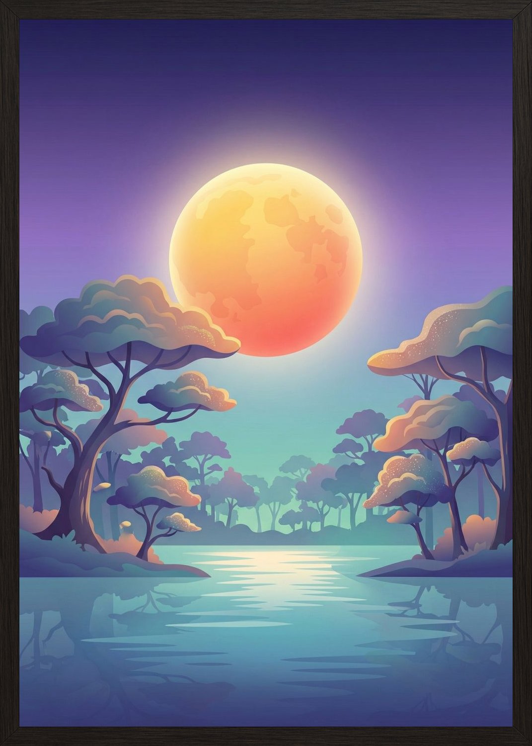 Poster in oak frame