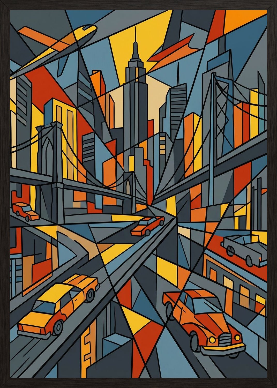 Poster in black frame