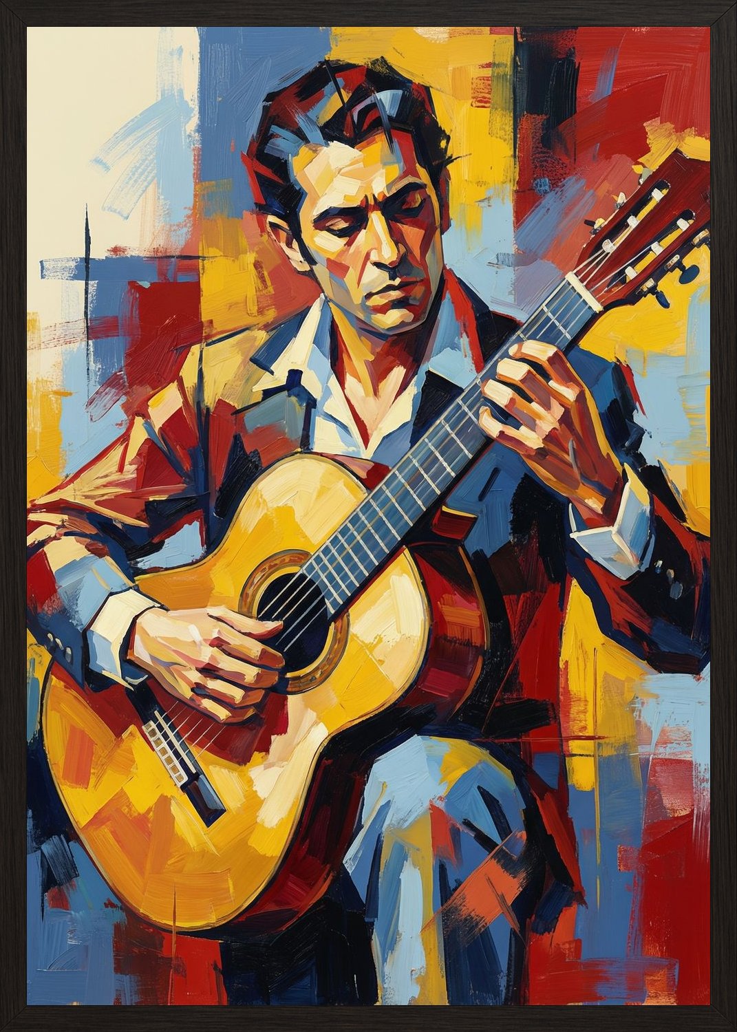 Poster in black frame