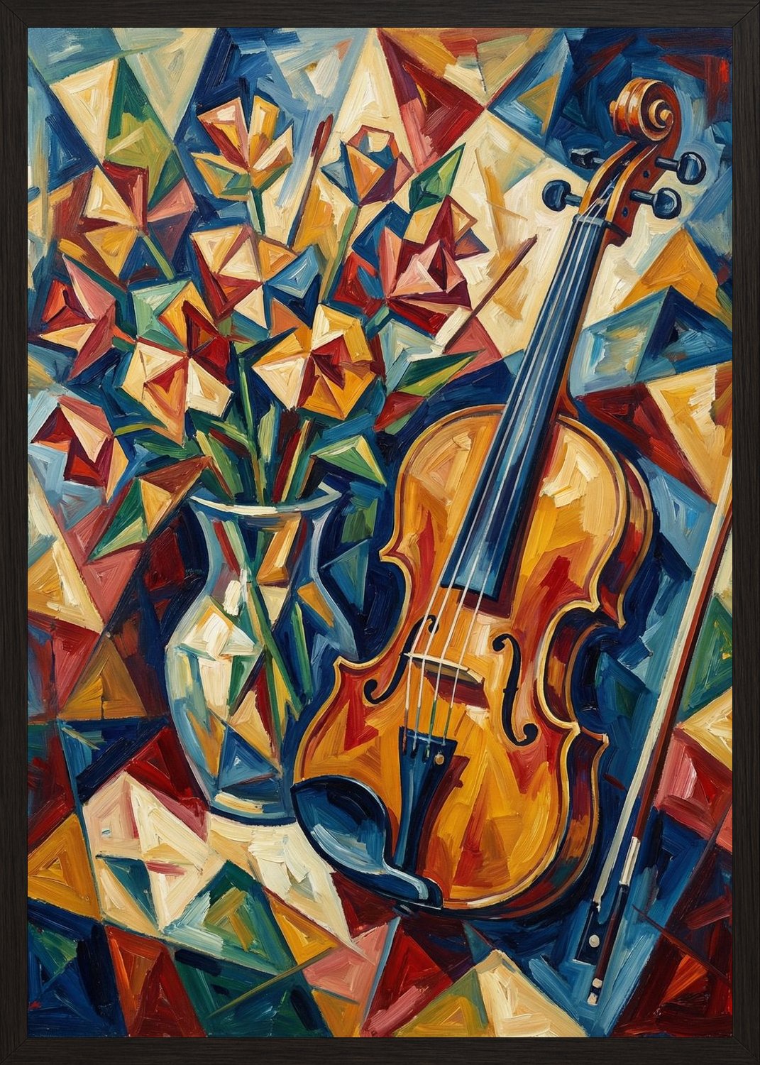 Poster in black frame