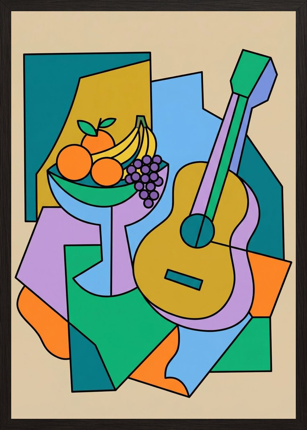 Poster in oak frame