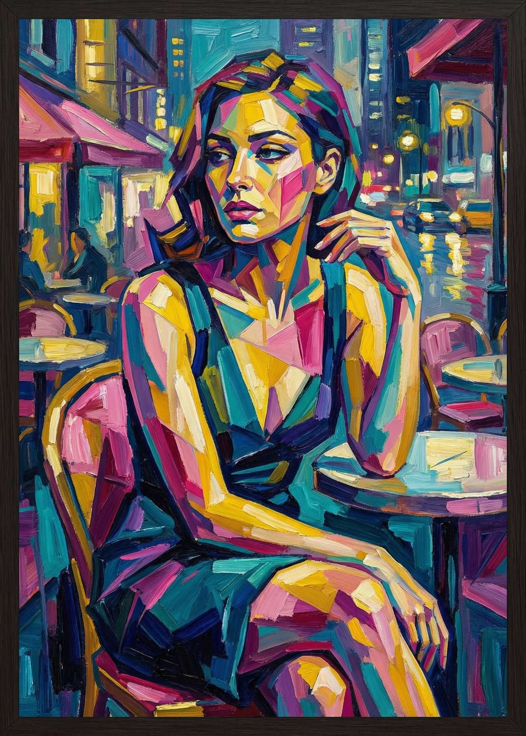 Poster in black frame