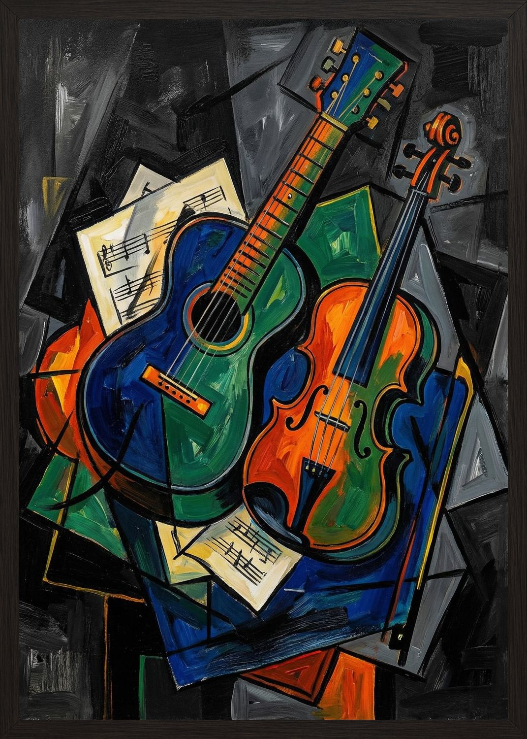 Poster in black frame