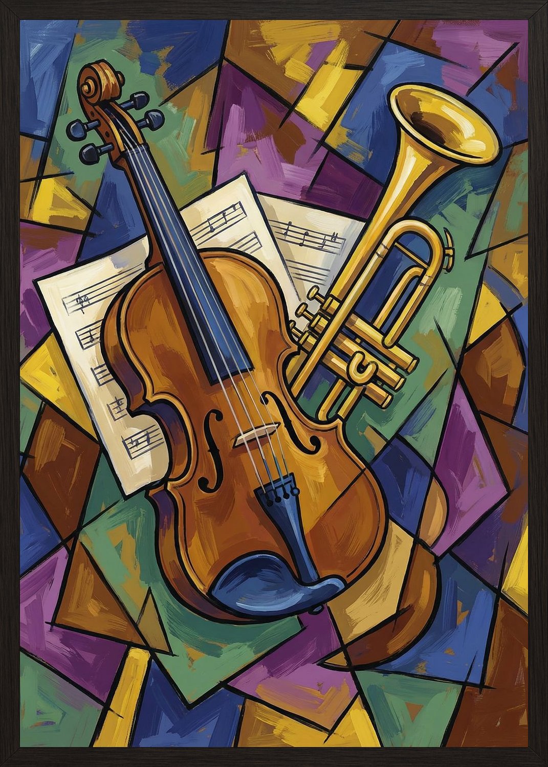 Poster in black frame