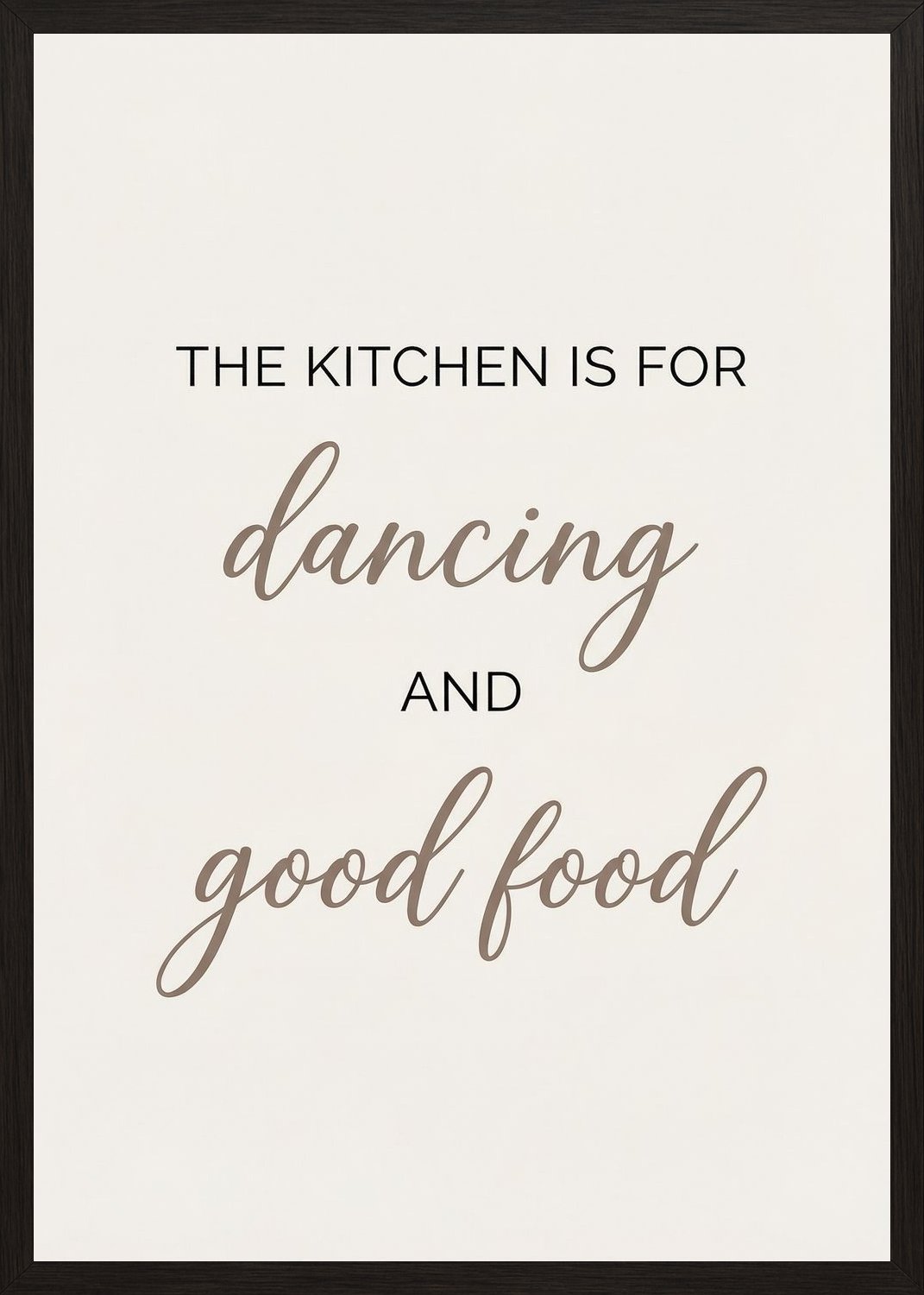 Poster in black frame