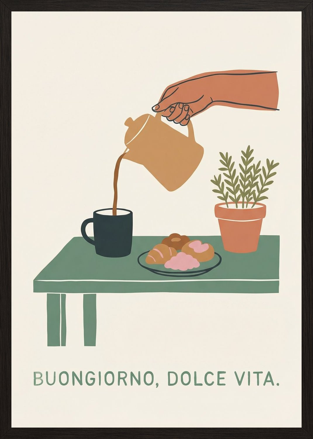 Poster in black frame