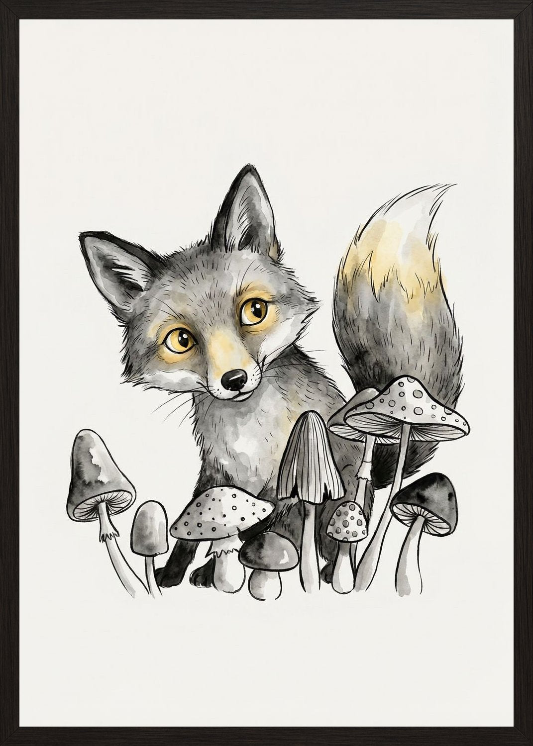 Poster in black frame