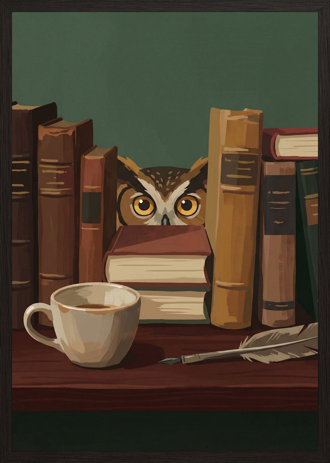 Poster in black frame