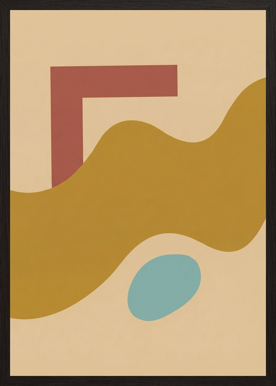 Poster in black frame