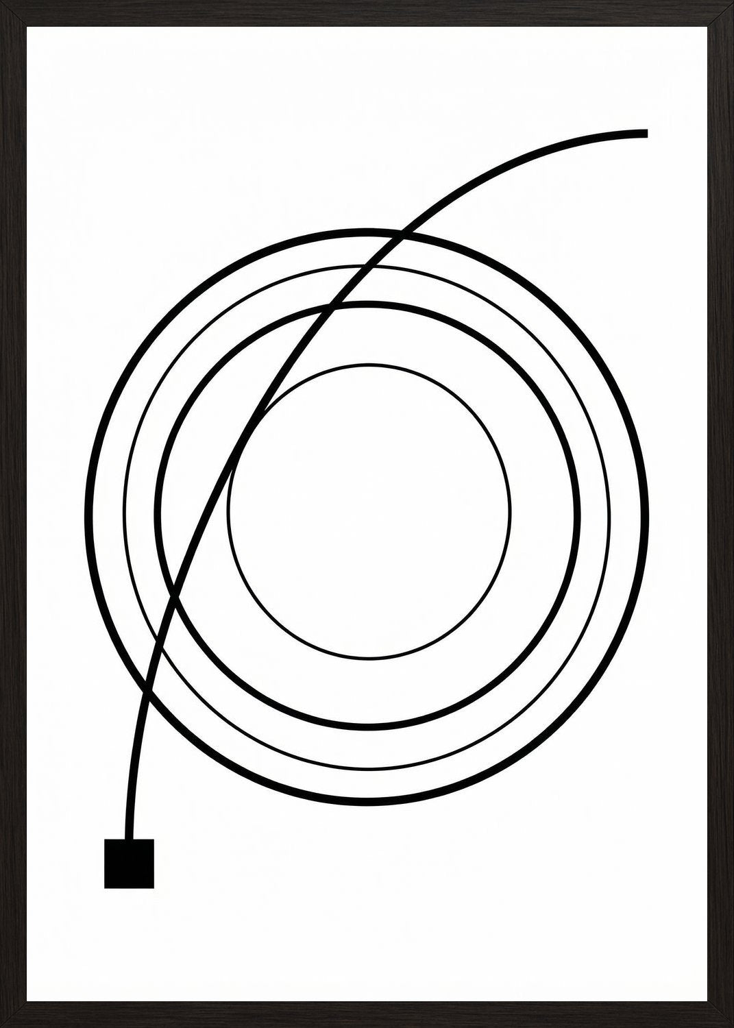 Poster in black frame