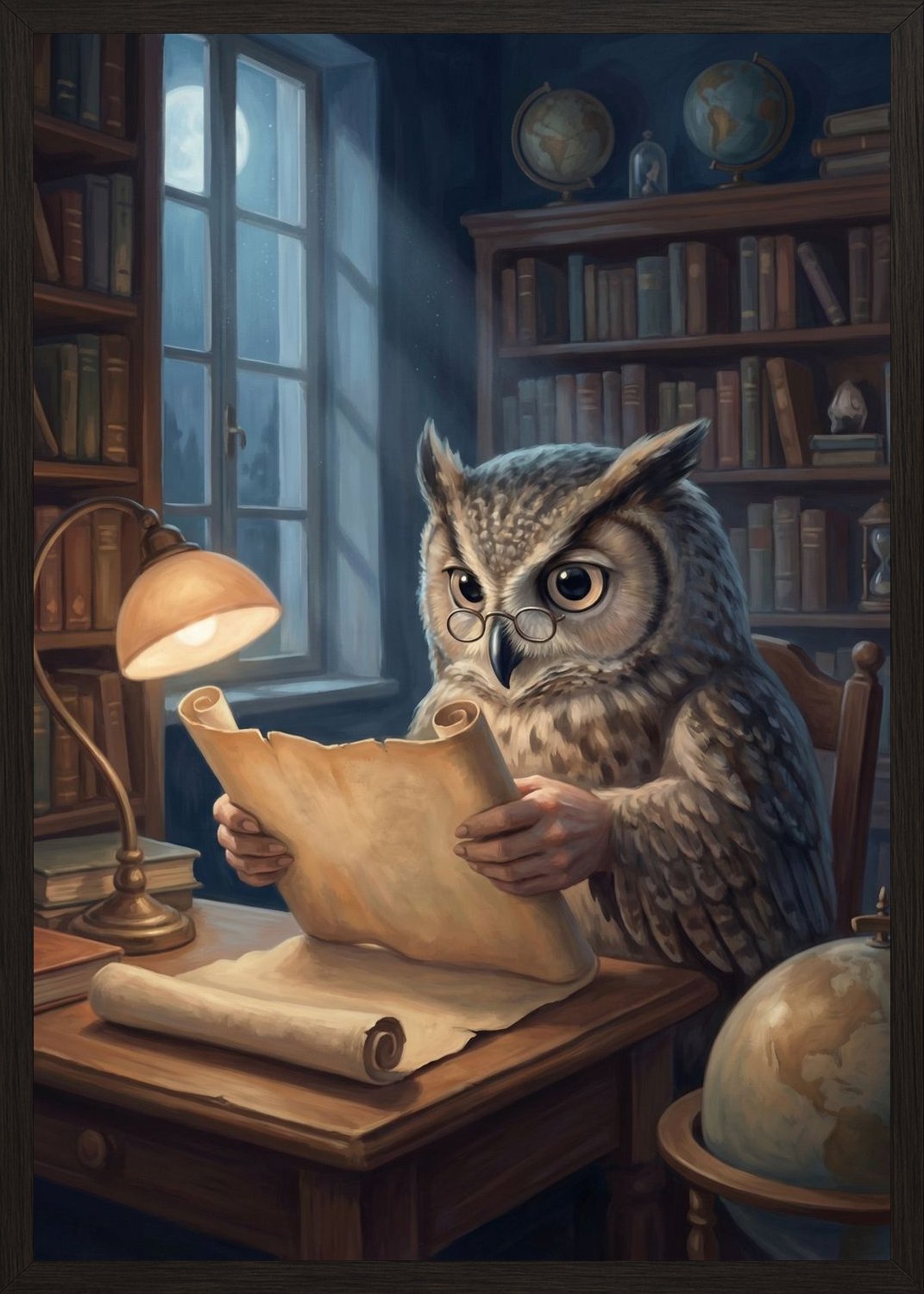 Poster in black frame