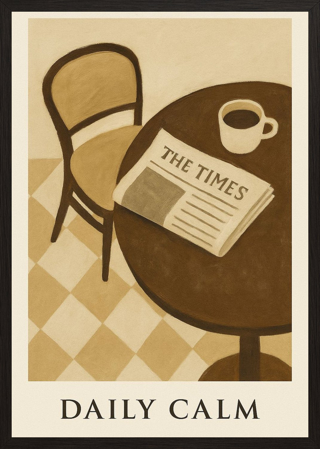 Poster in black frame