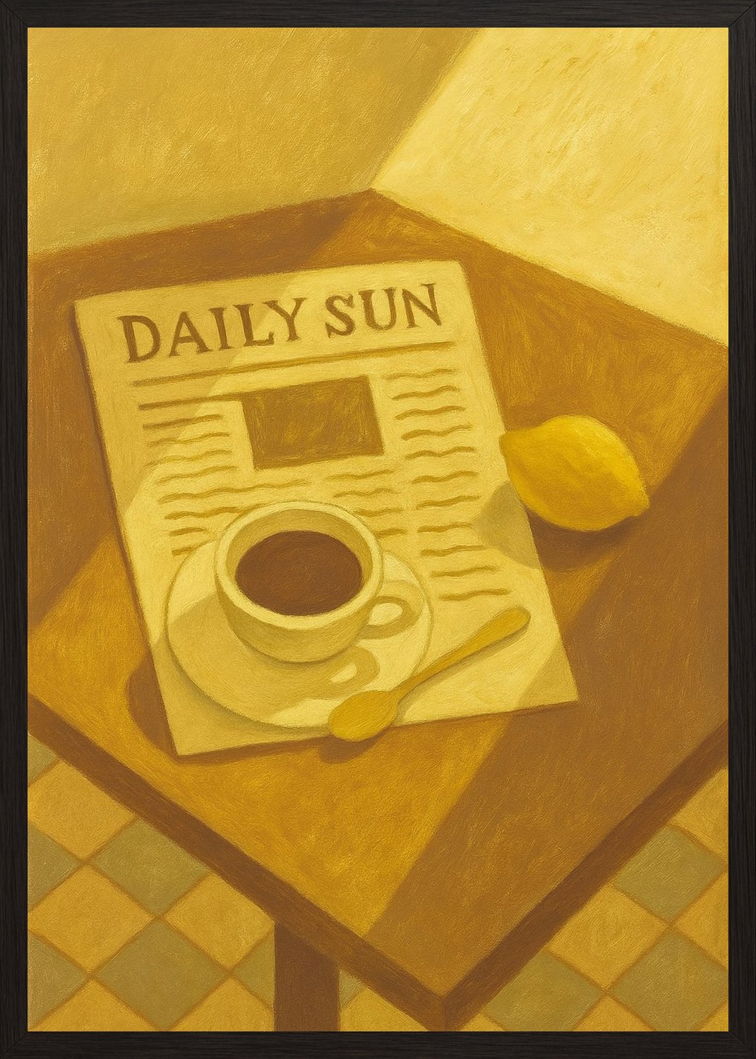 Poster in black frame