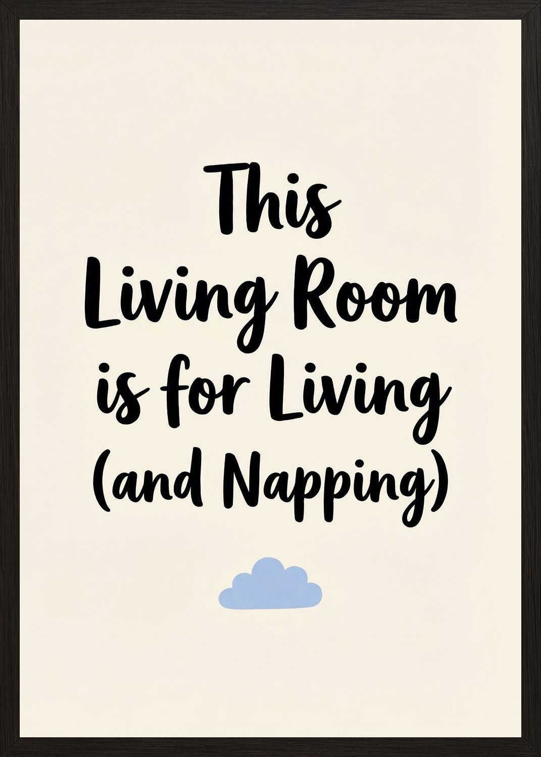 Poster in black frame