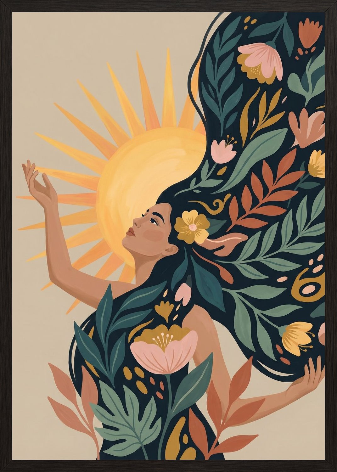 Poster in oak frame