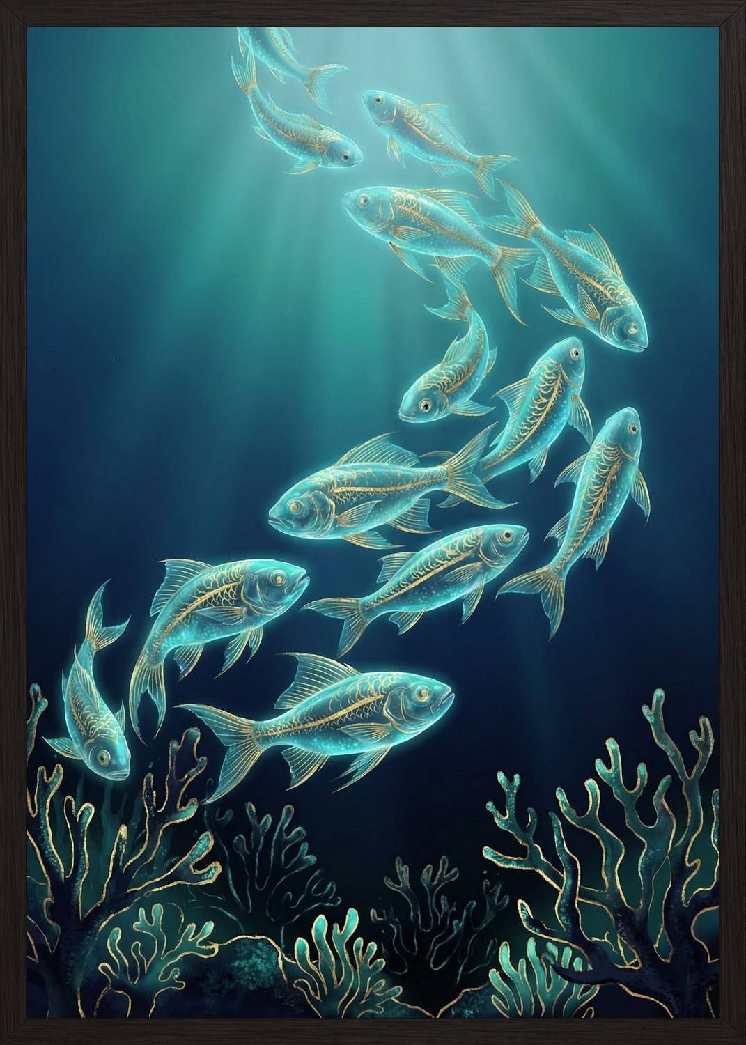 Poster in black frame