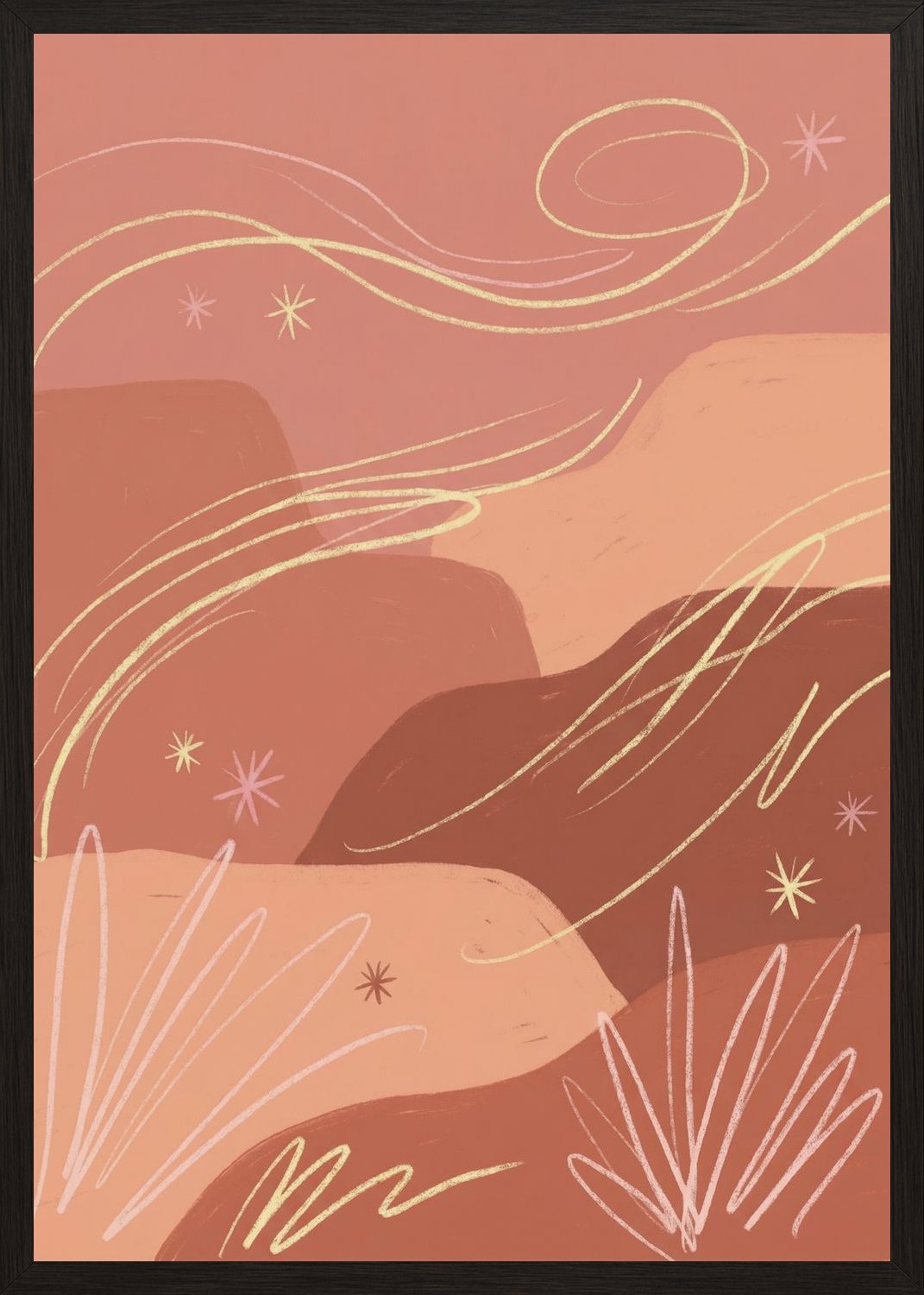 Poster in oak frame