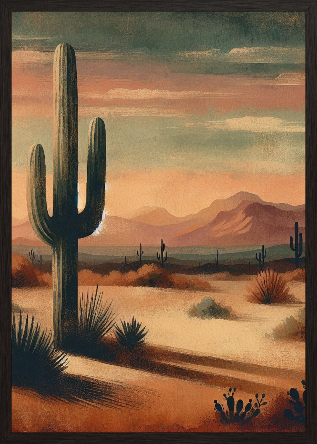 Poster in black frame