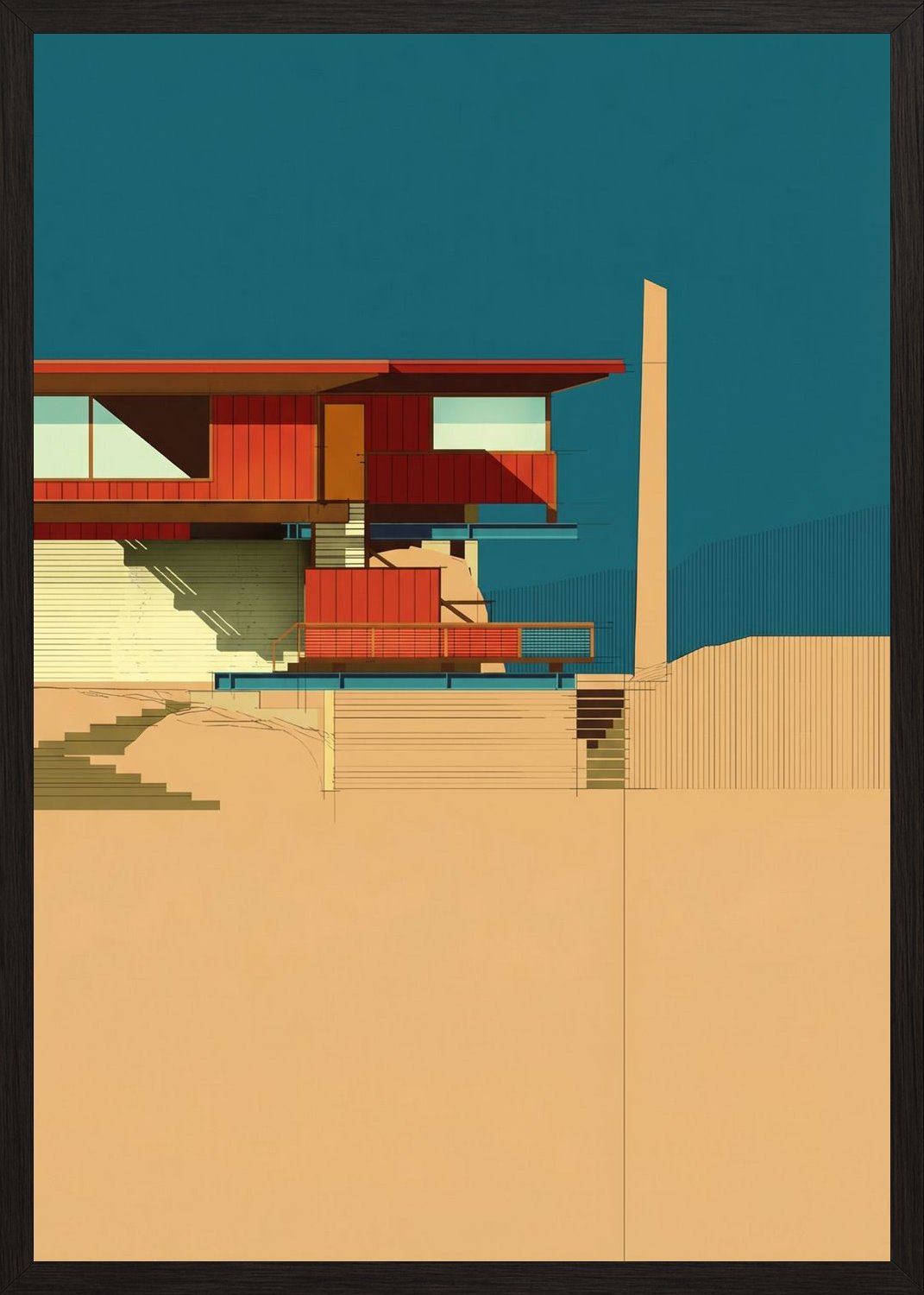 Poster in oak frame
