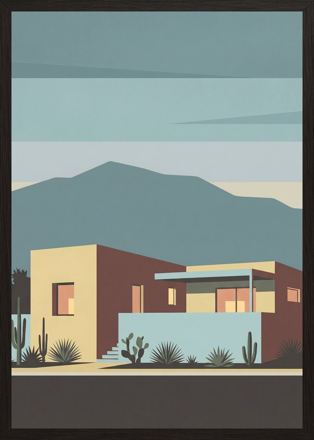 Poster in black frame