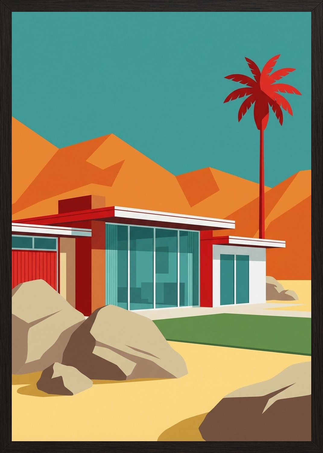 Poster in black frame