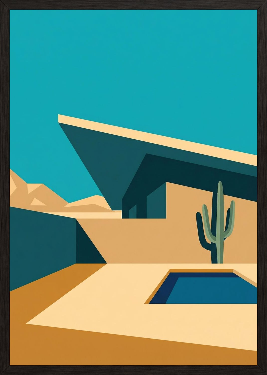 Poster in black frame