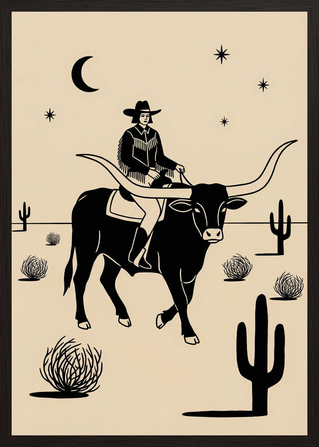 Poster in black frame