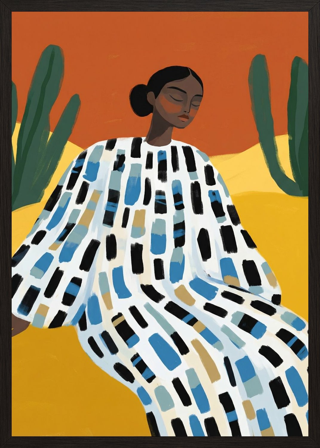 Poster in oak frame