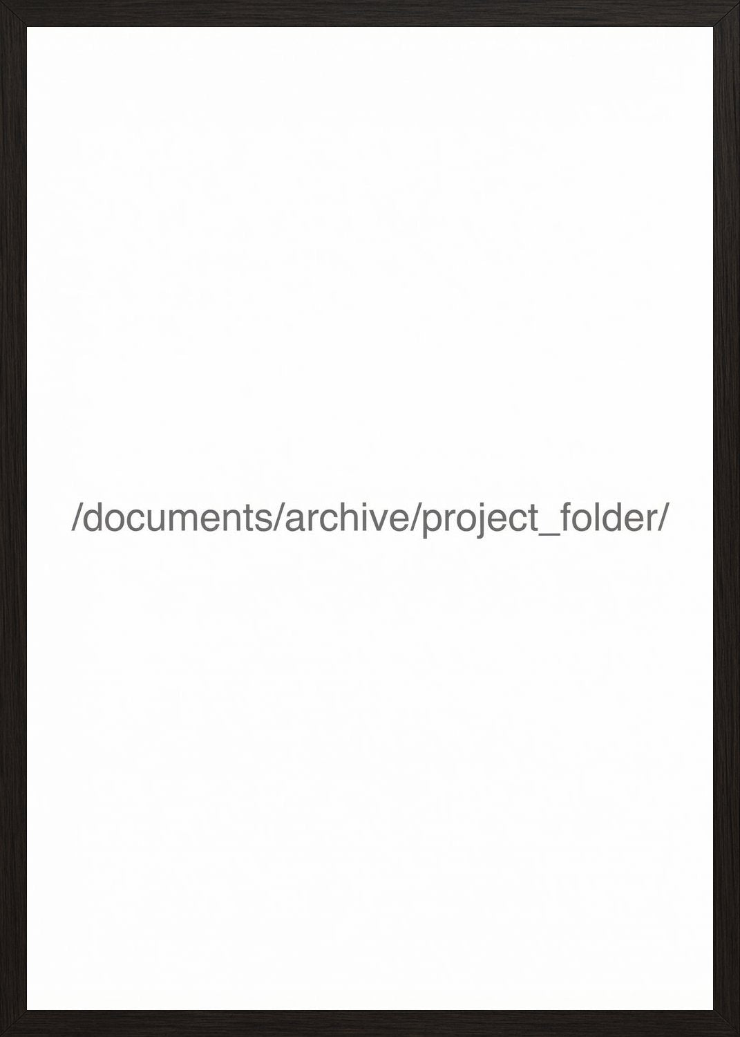 Poster in black frame