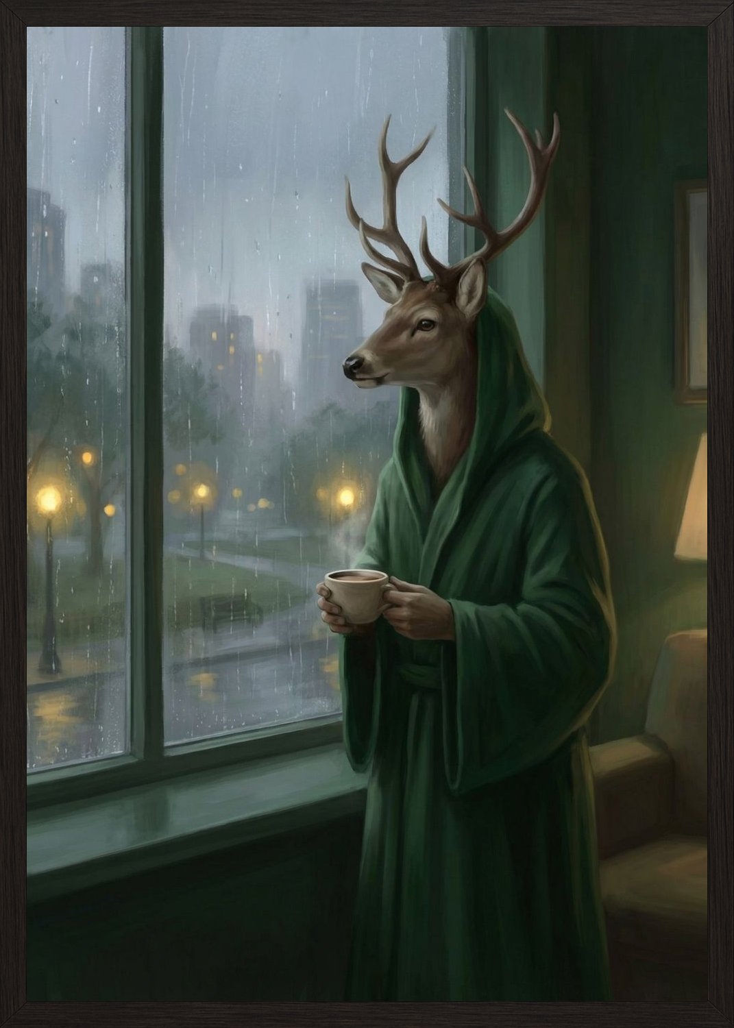 Poster in black frame