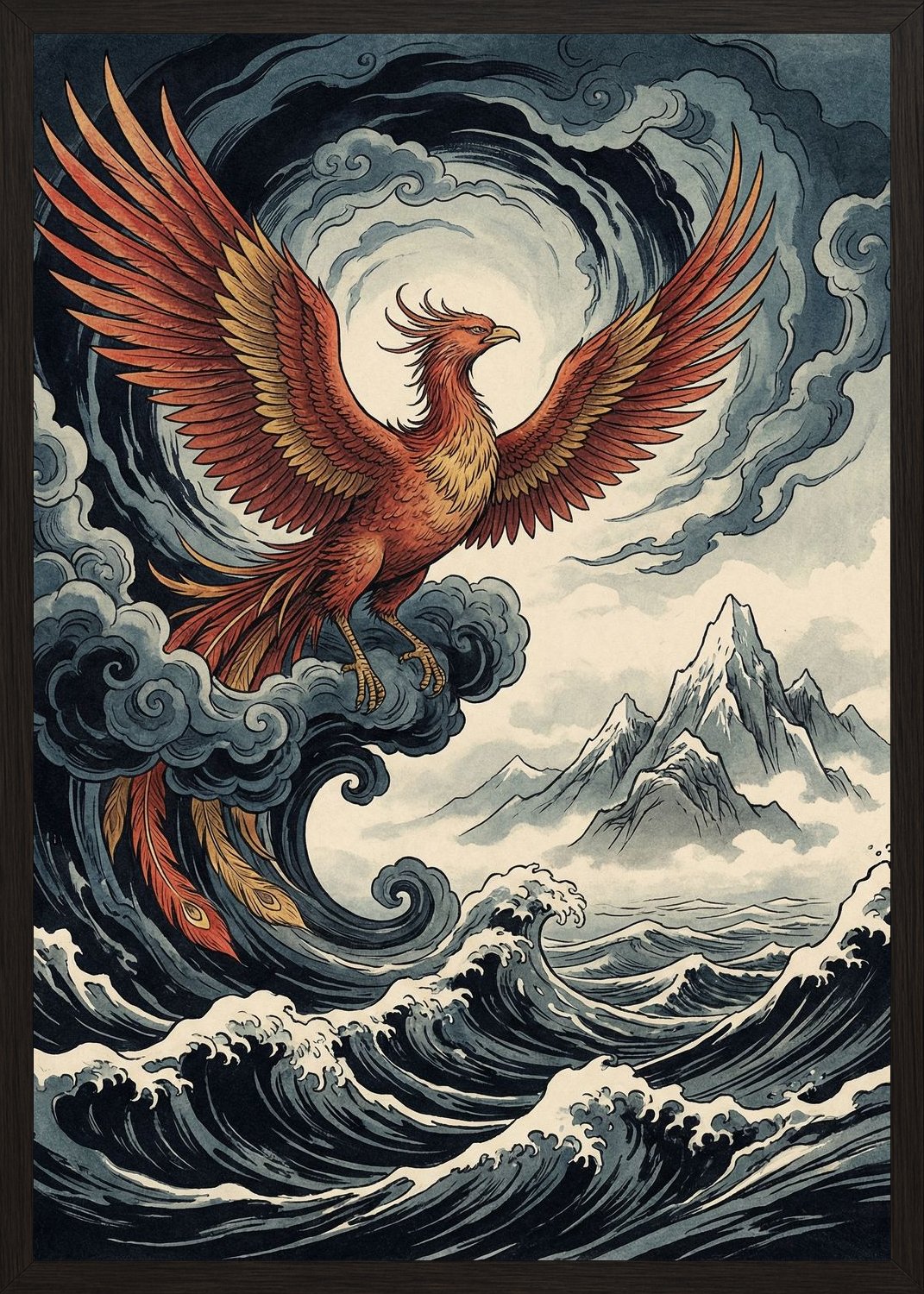 Poster in black frame