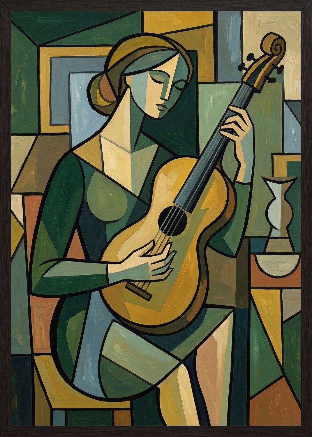 Poster in black frame