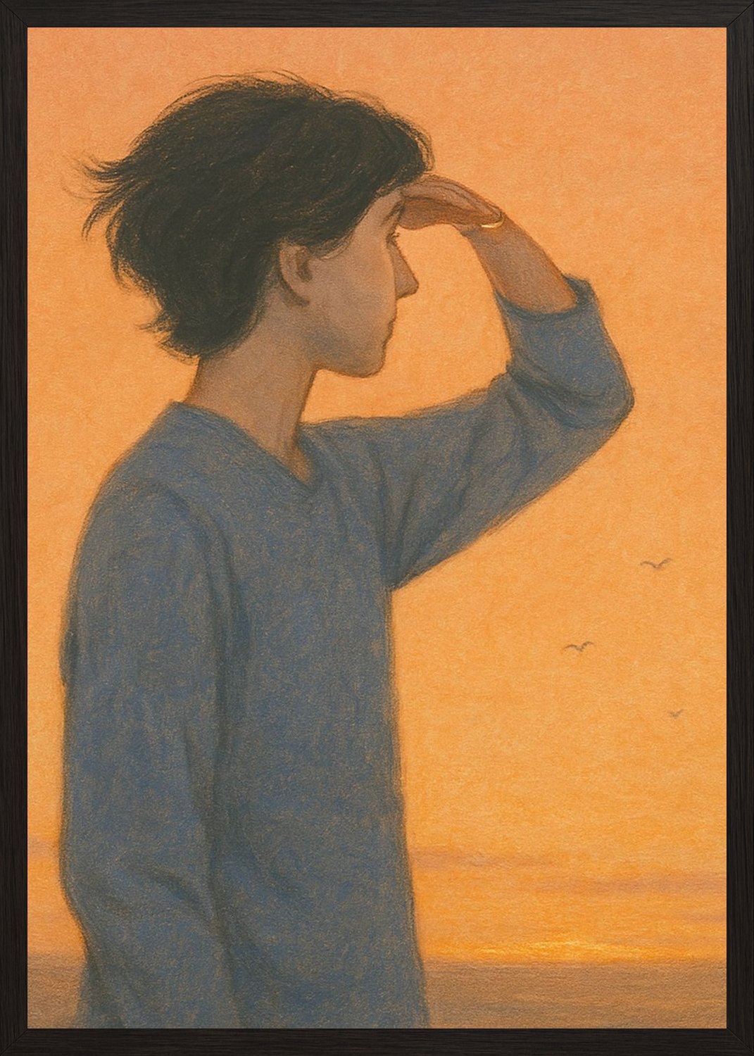 Poster in black frame