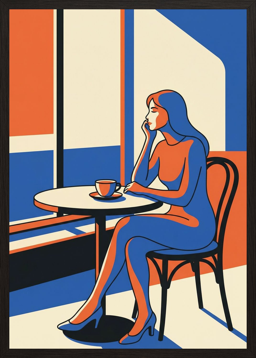 Poster in black frame