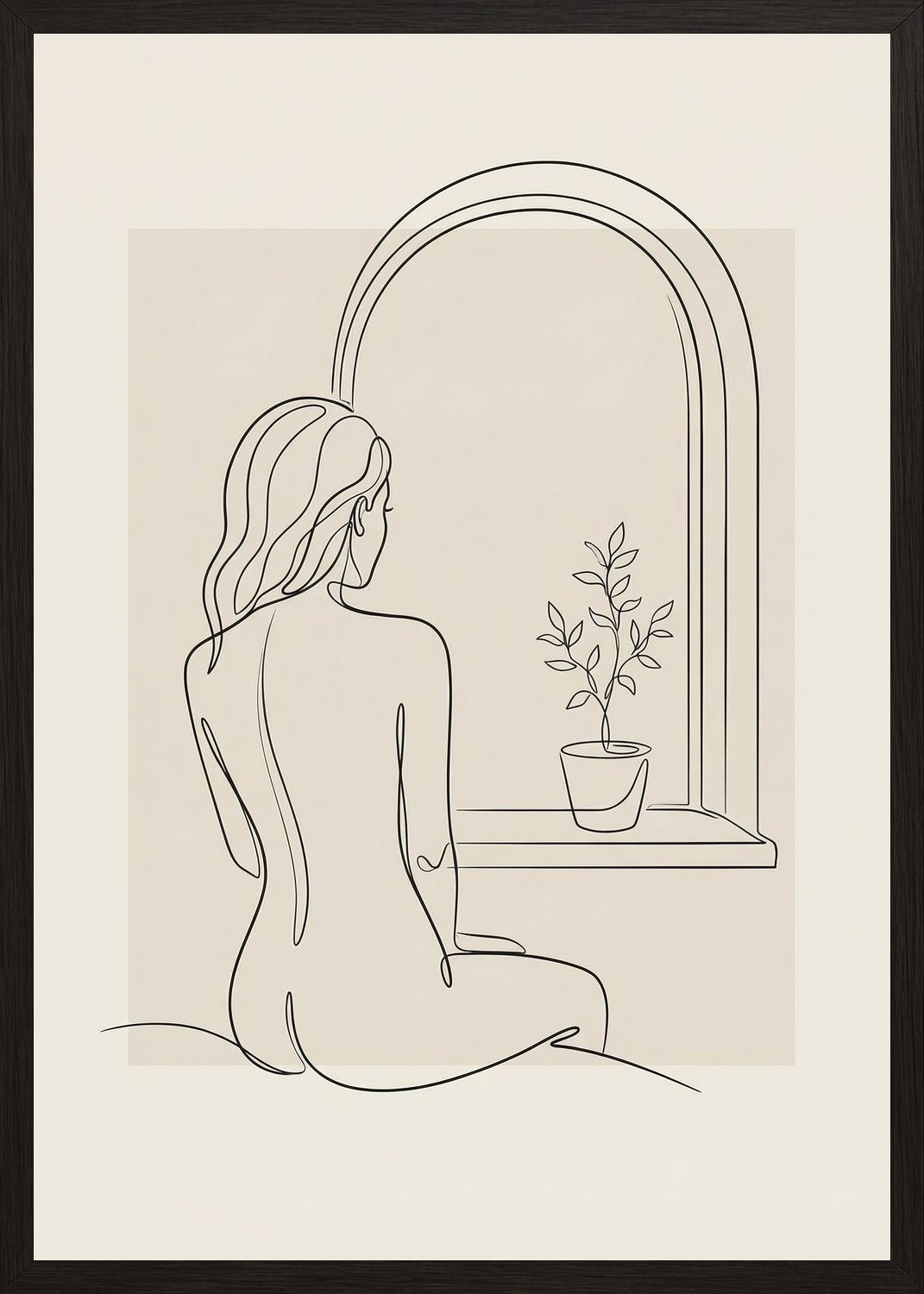 Poster in black frame