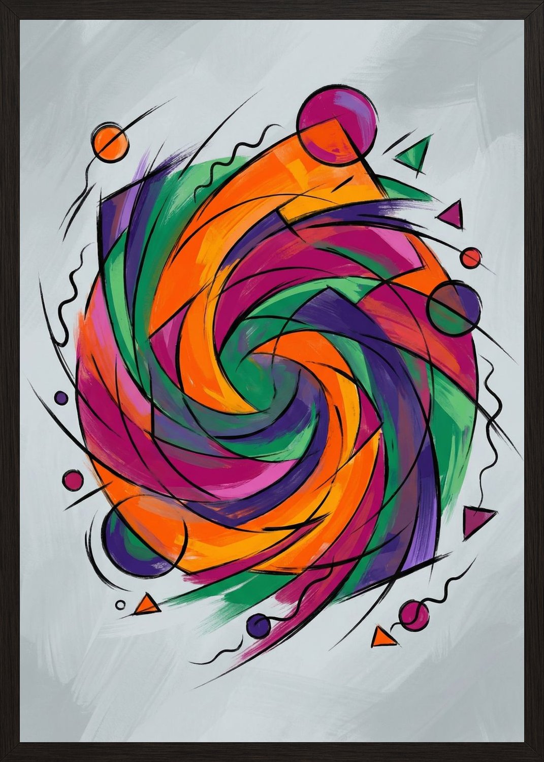 Poster in oak frame