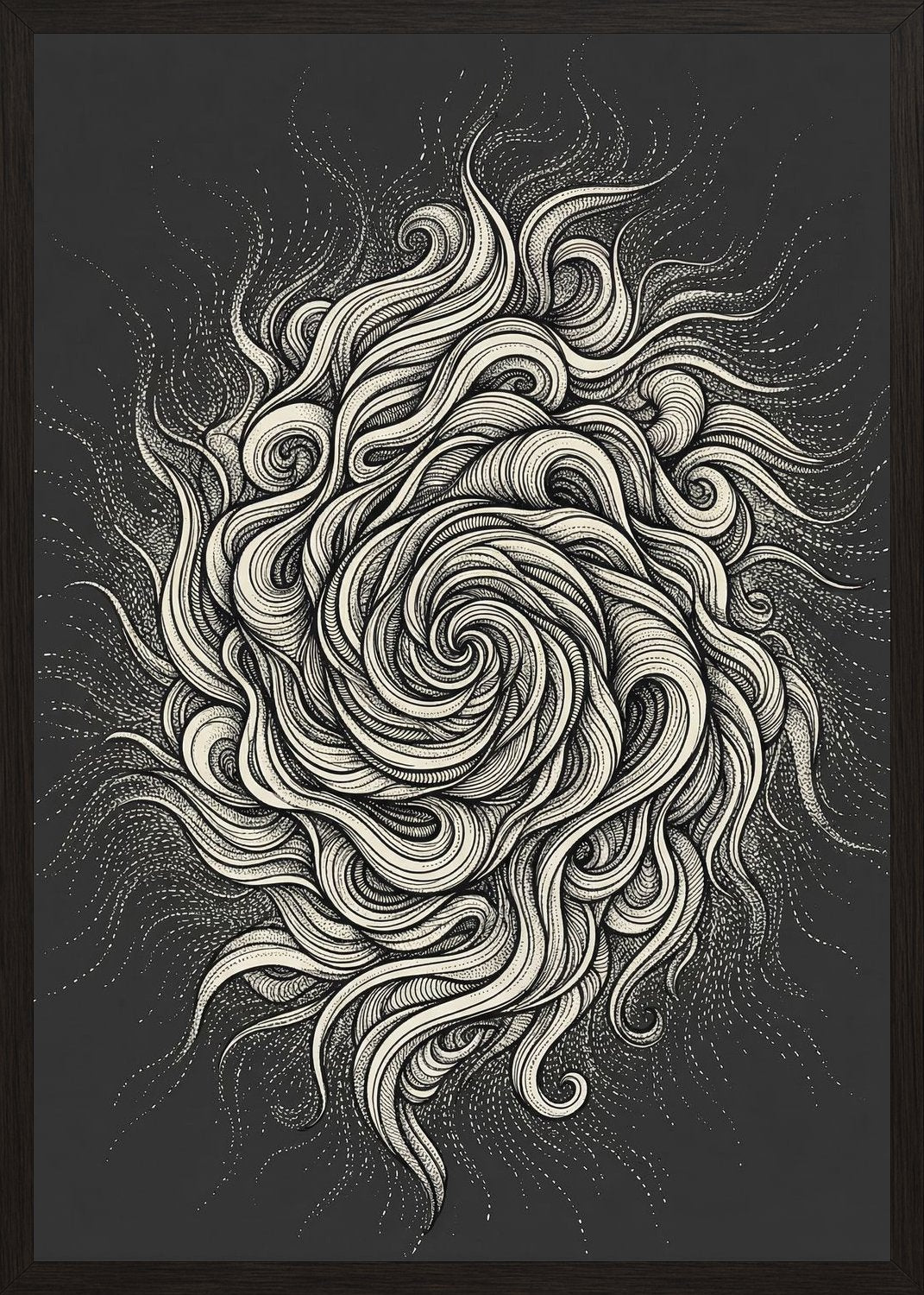 Poster in black frame