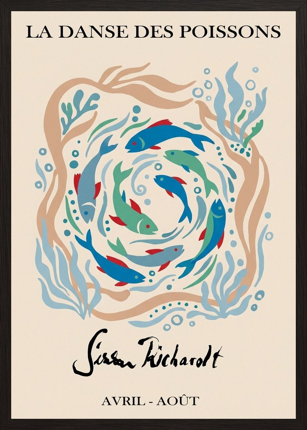 Poster in black frame