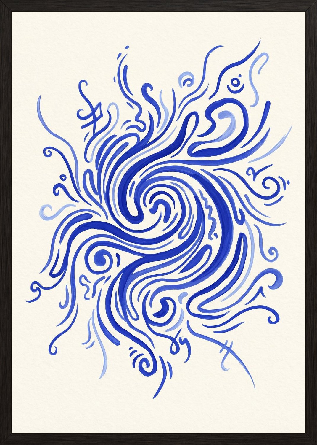 Poster in black frame