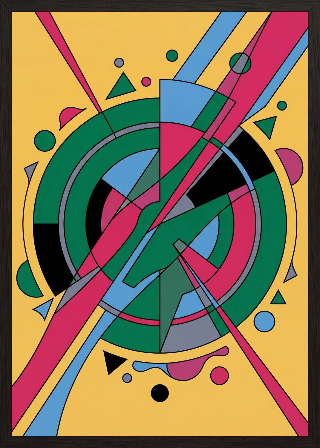 Poster in black frame